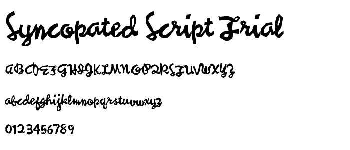 Syncopated Script Trial font
